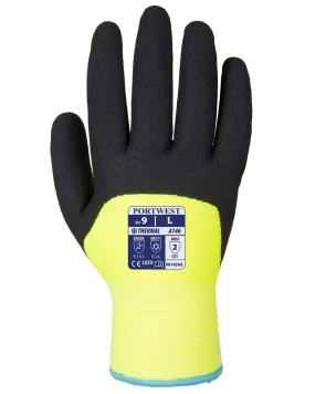 (12 Pairs) Arctic Winter Insulated Yellow Palm Coated Gloves