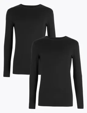 2 Pack Heatgen™ Cotton Long Sleeve Thermal Tops