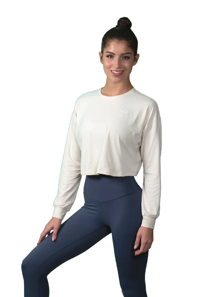 Allure Cream Long Sleeve Pullover