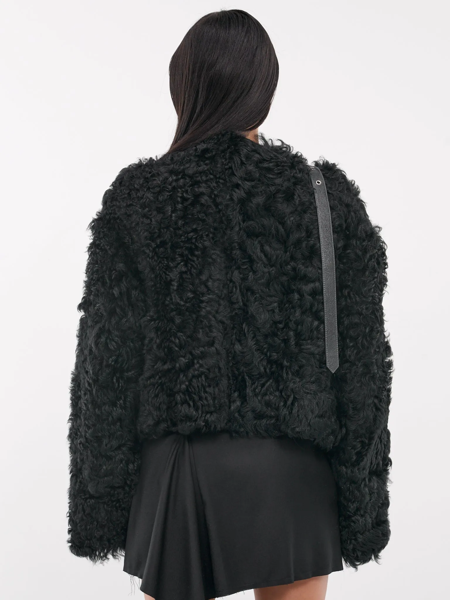 Amela Shearling Jacket (B0012242-LT138-BLACK-CHARCOAL)