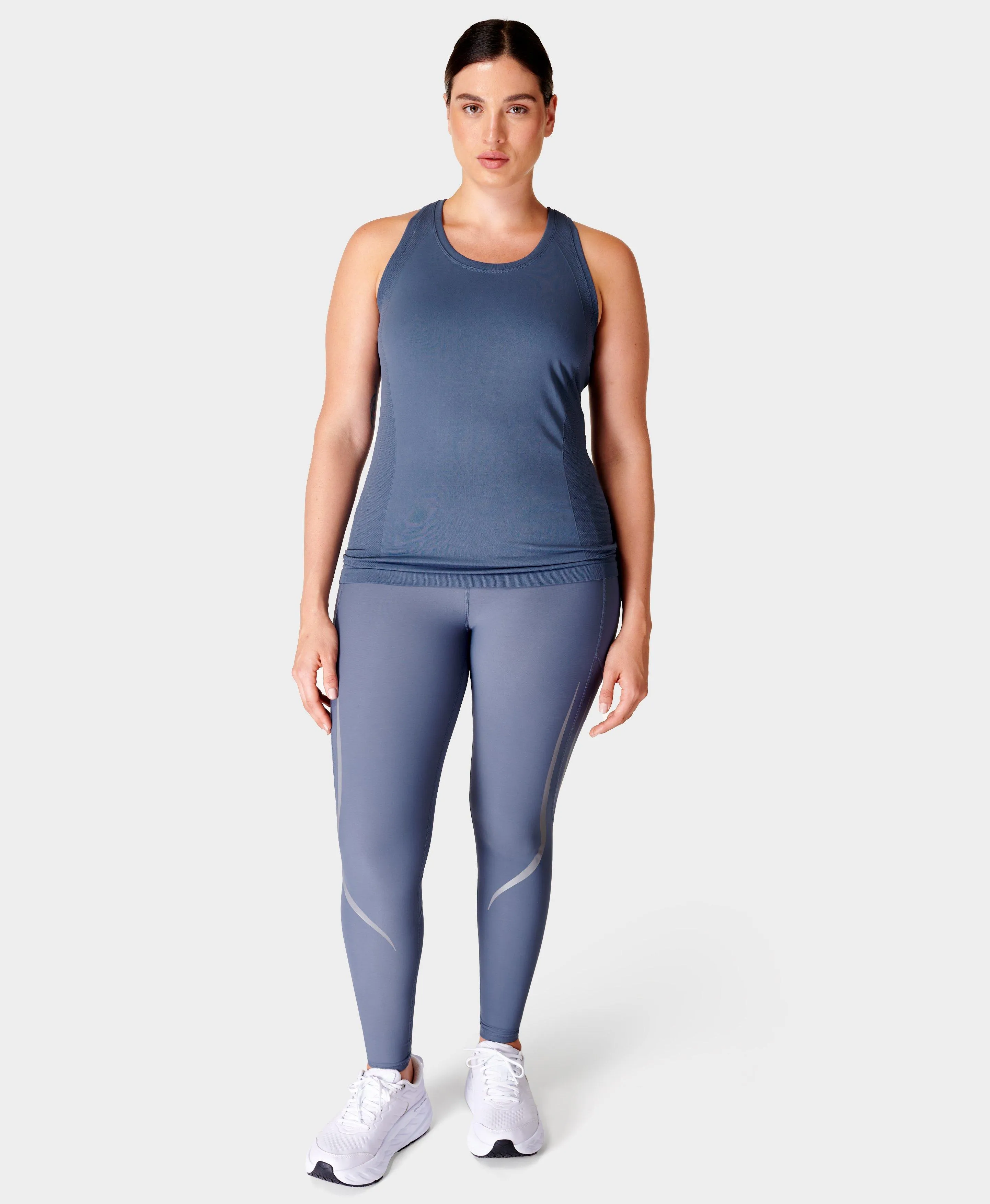 Athlete Crop Seamless Workout Sb6545c Endless-Blue