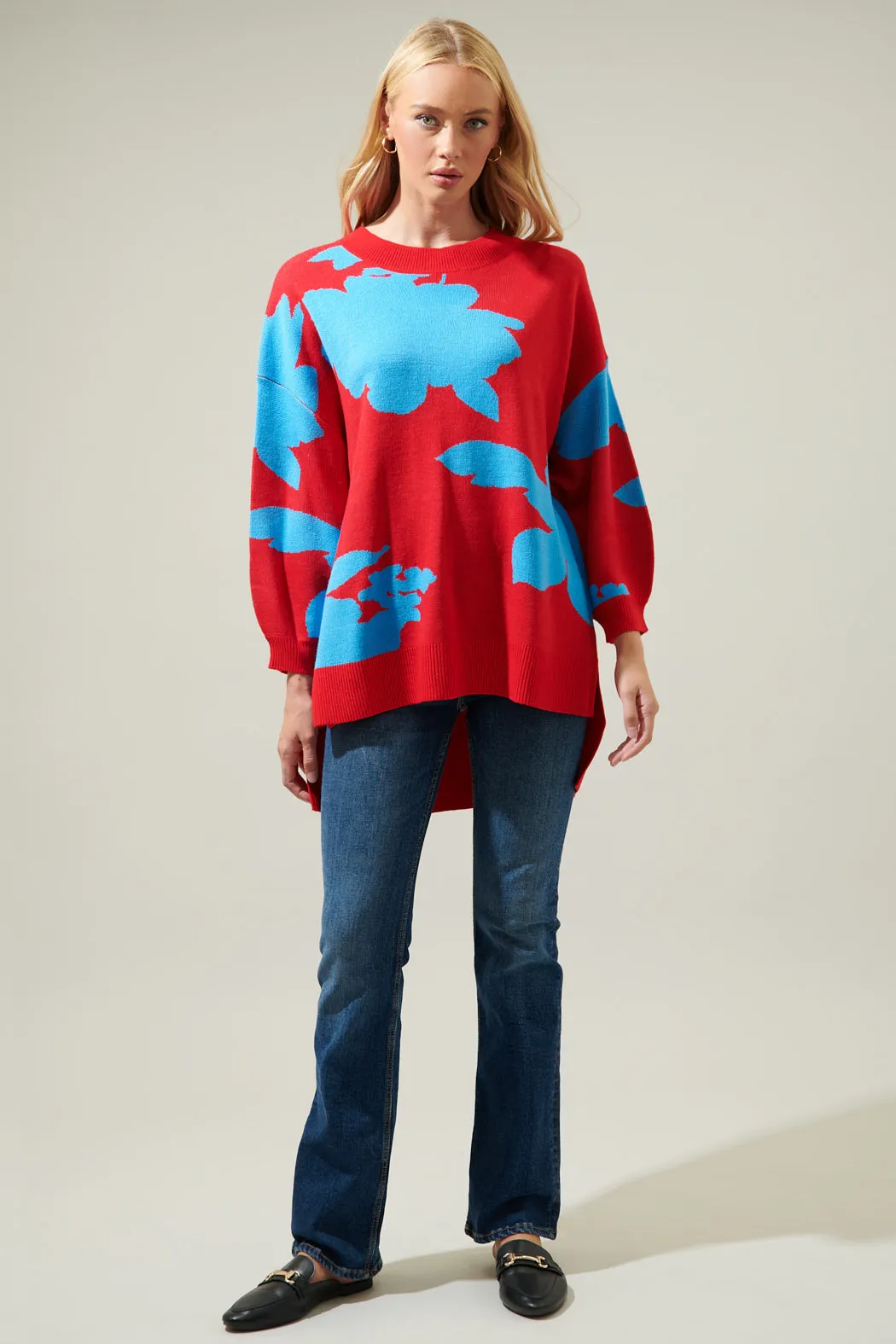 Aurora Sunday Hi Low Tunic Sweater