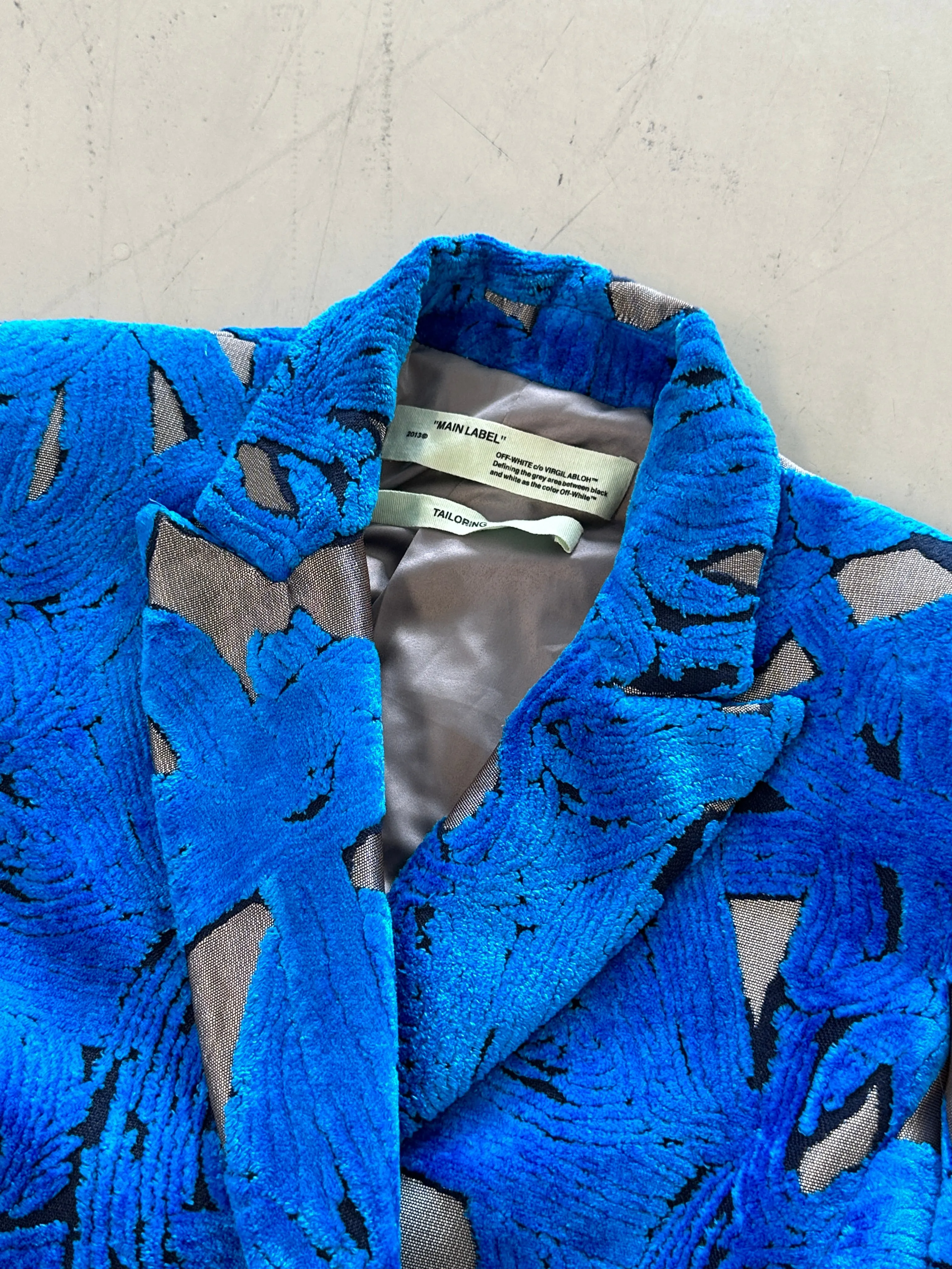 Blue Jacquard Jacket