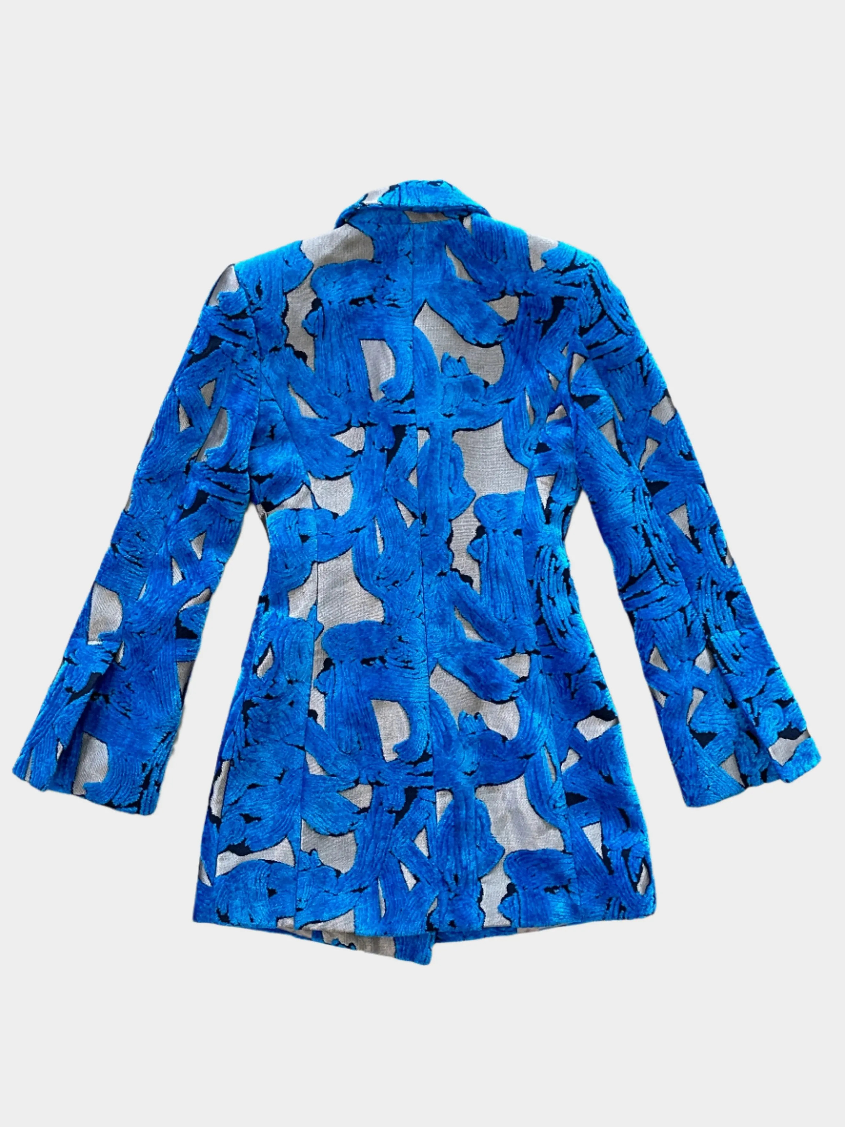 Blue Jacquard Jacket