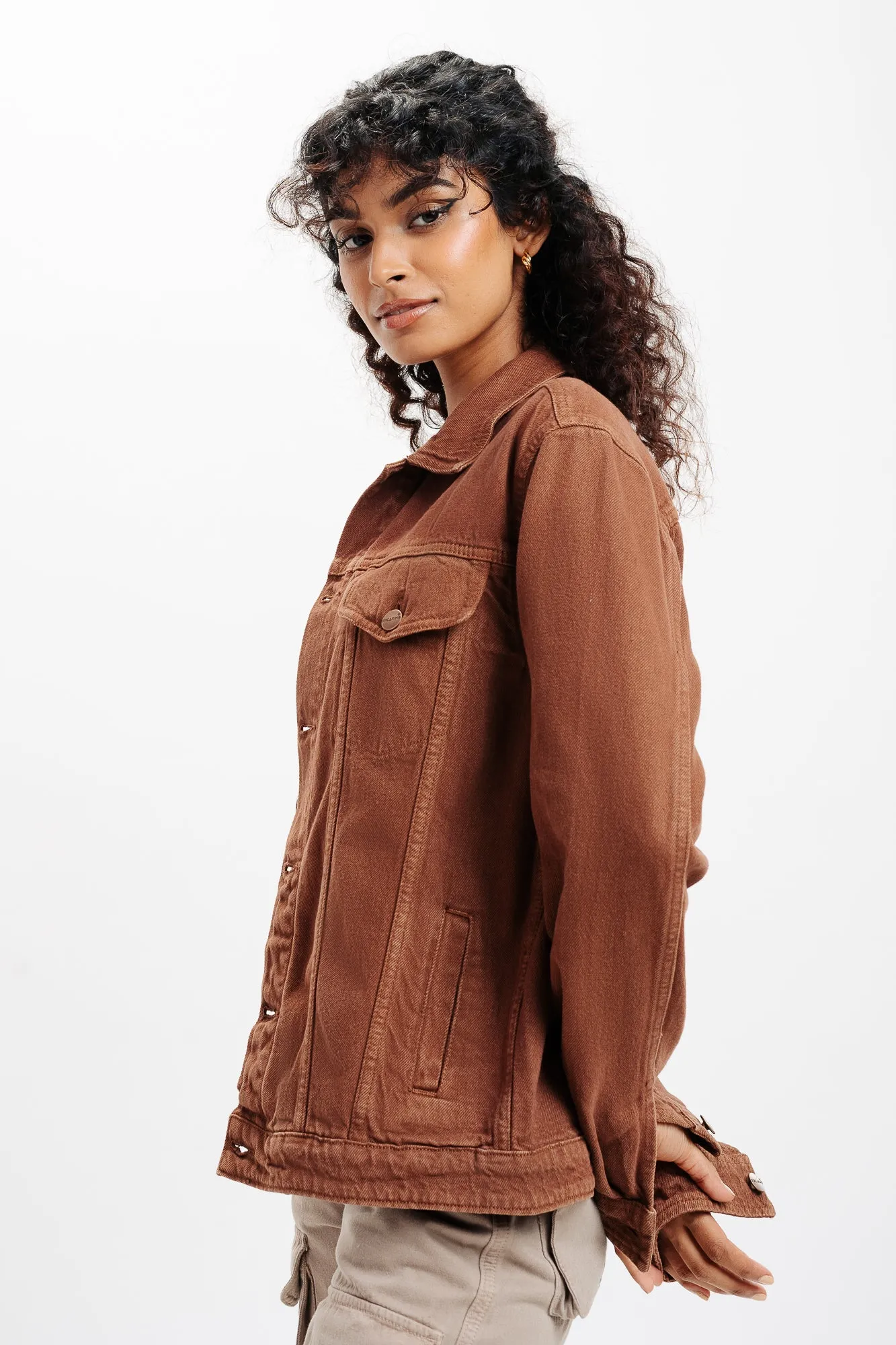 Brown Classic Trucker Denim Jacket