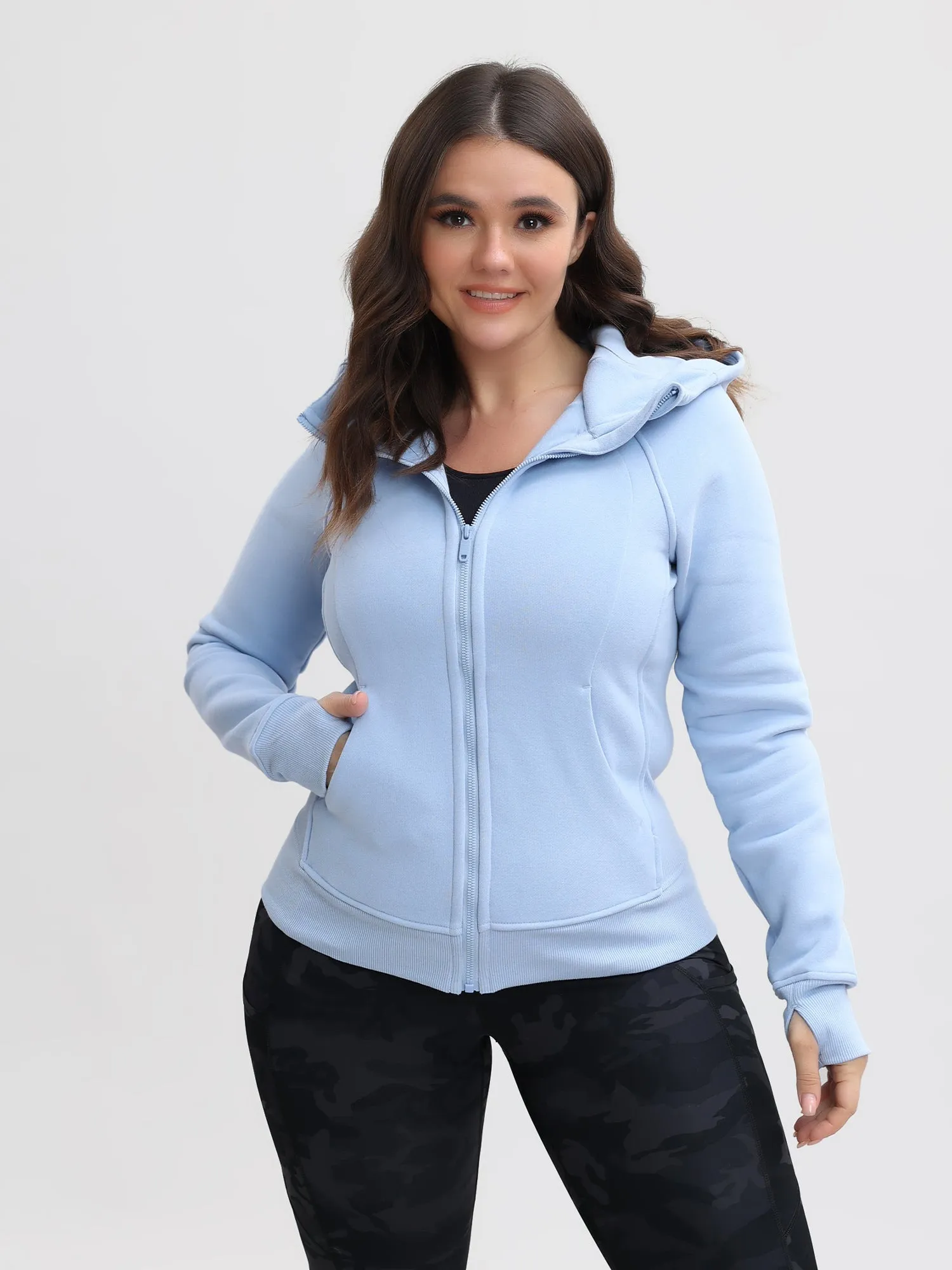 Casual Fleece Sports Hoodie with Pockets