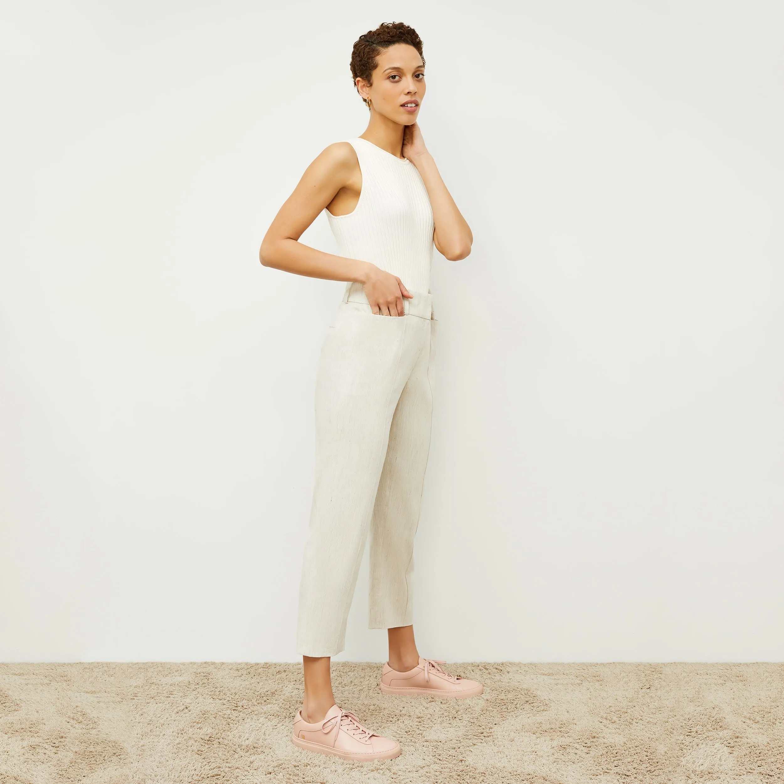 Chester Pant - Slubbed Stretch Linen :: Natural