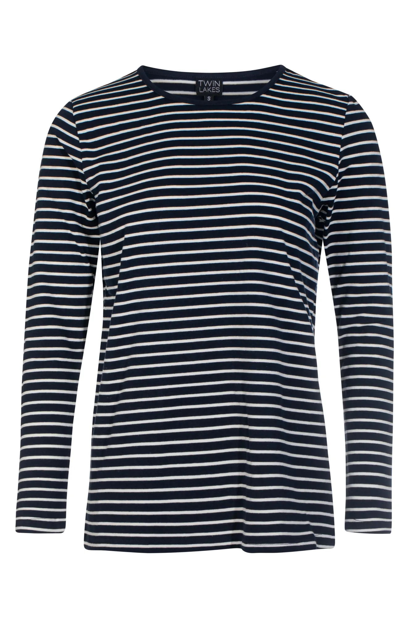 Crew neck Stripe Top | Navy Ivory | 6561ZZ