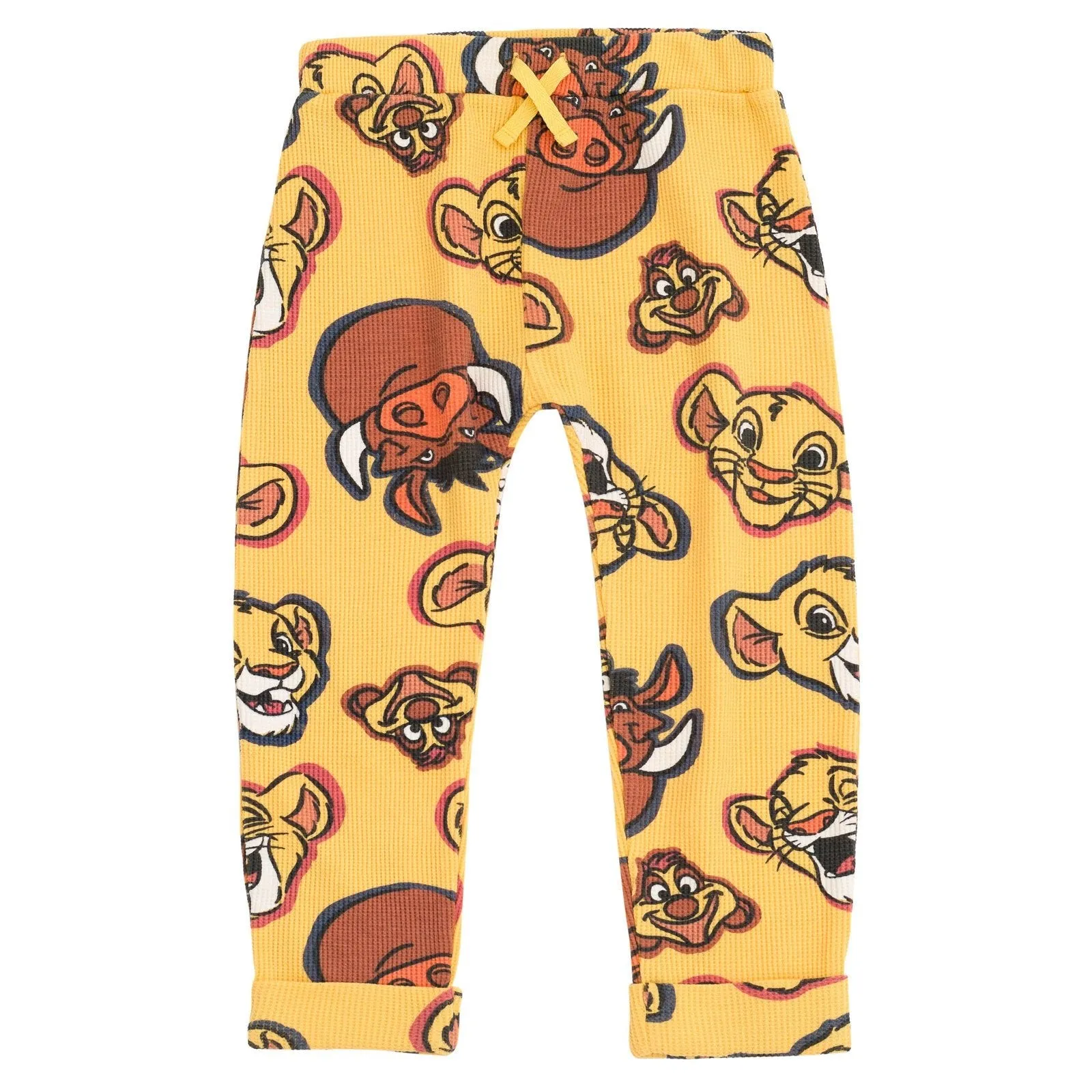 Disney Lion King Waffle Knit Drop Shoulder Sweatshirt and Jogger Pants Outfit Set