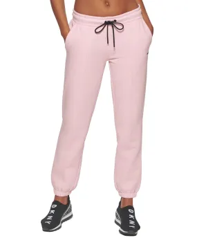 DKNY Sport Women's Drawstring Logo Joggers, Rosewater, S