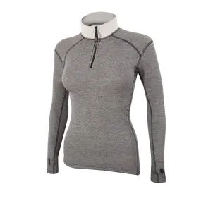 Factor 2 Plus Womens Long Sleeve Zip Neck Mid Layer Top