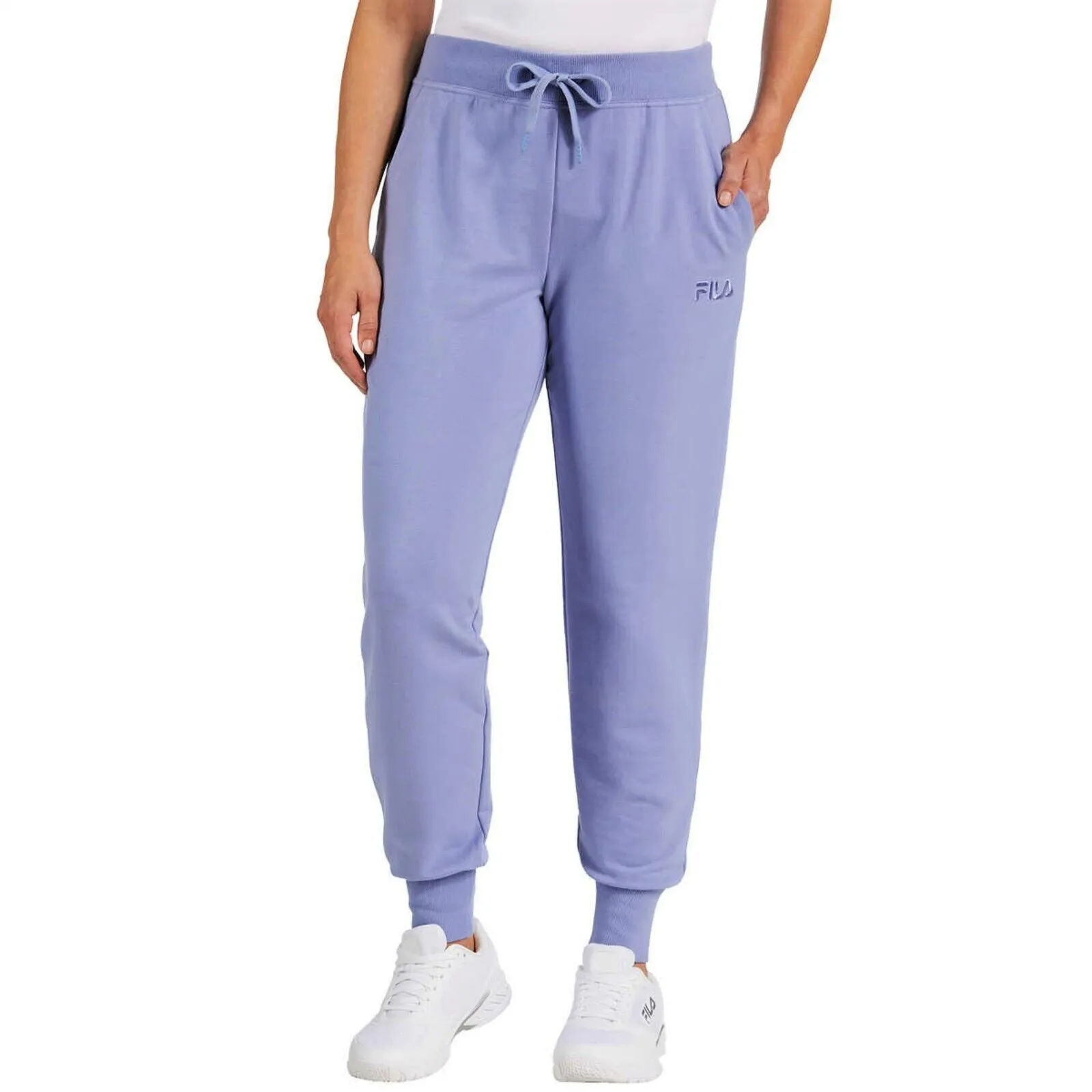 FILA Women's Soft Cotton Blend French Terry Active Pants Joggers