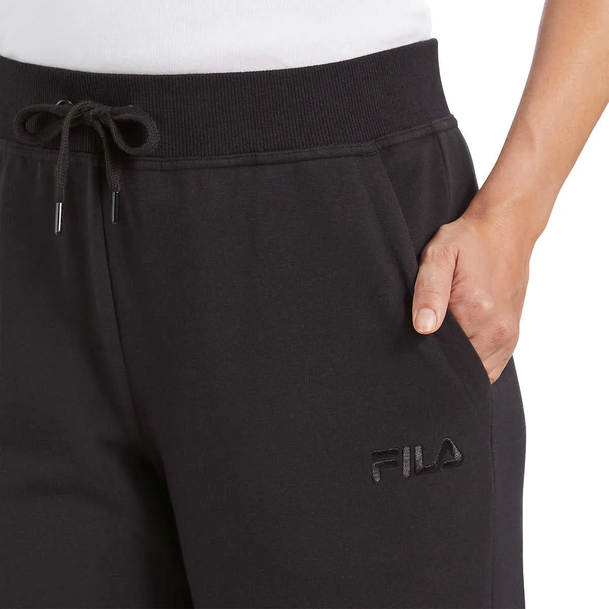 FILA Women's Soft Cotton Blend French Terry Active Pants Joggers