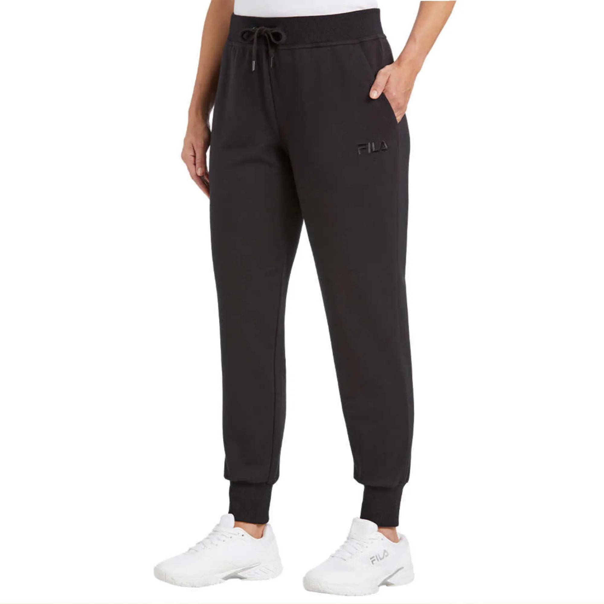 FILA Women's Soft Cotton Blend French Terry Active Pants Joggers