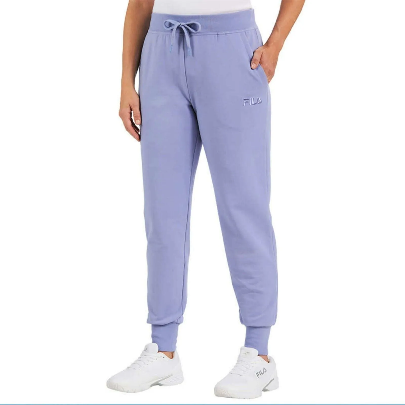 FILA Women's Soft Cotton Blend French Terry Active Pants Joggers