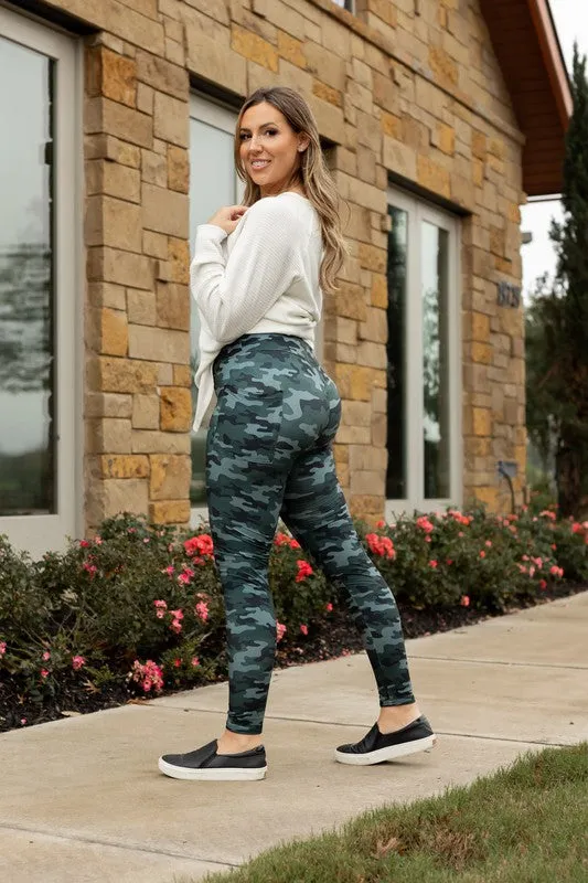 Full Length Camo Leggings with Pockets