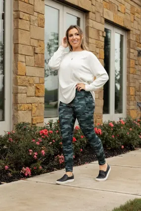 Full Length Camo Leggings with Pockets