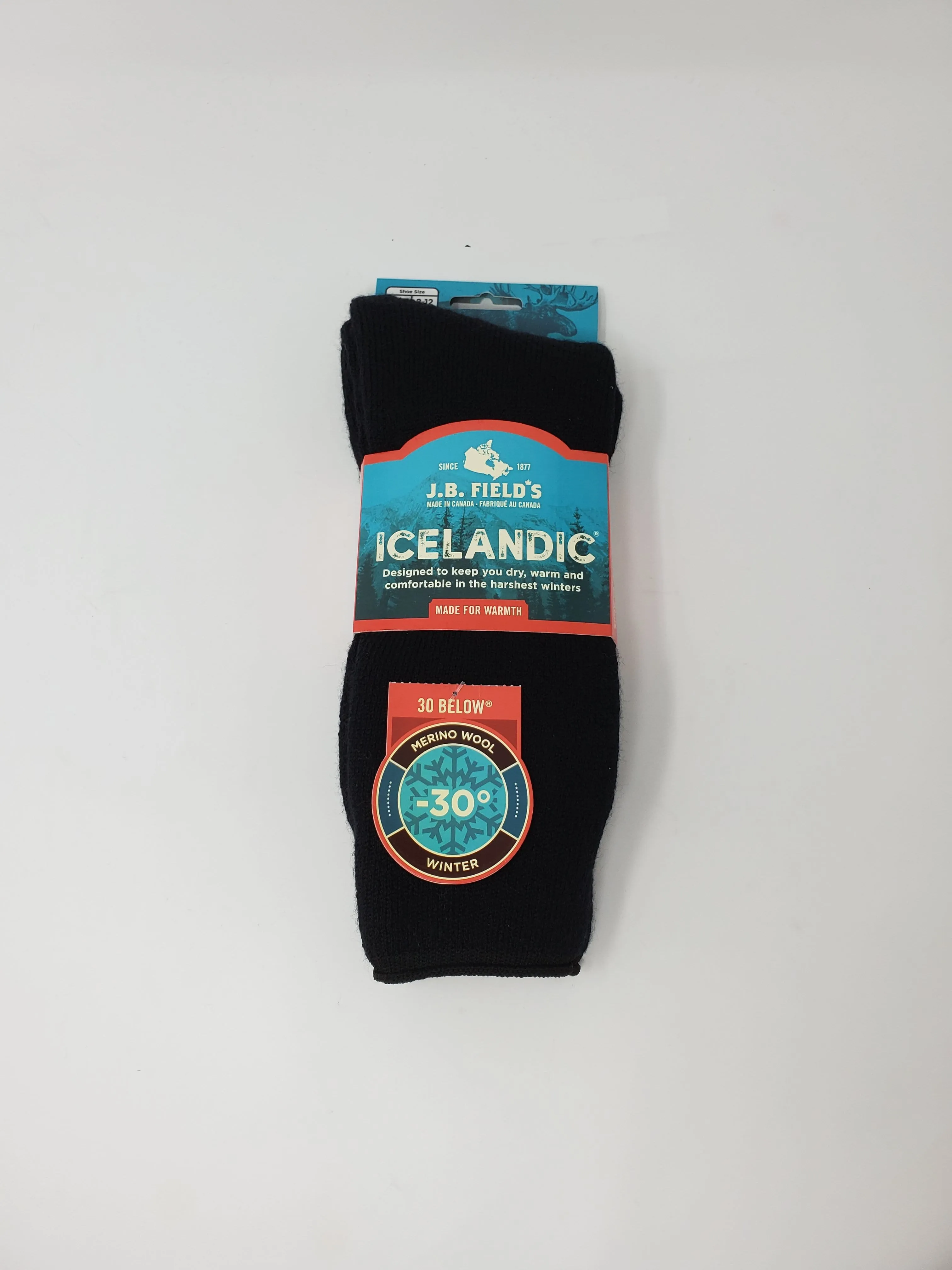 J.B. FIELD'S ICELANDIC "-30 BELOW CLASSIC" MERINO WOOL THERMAL SOCK