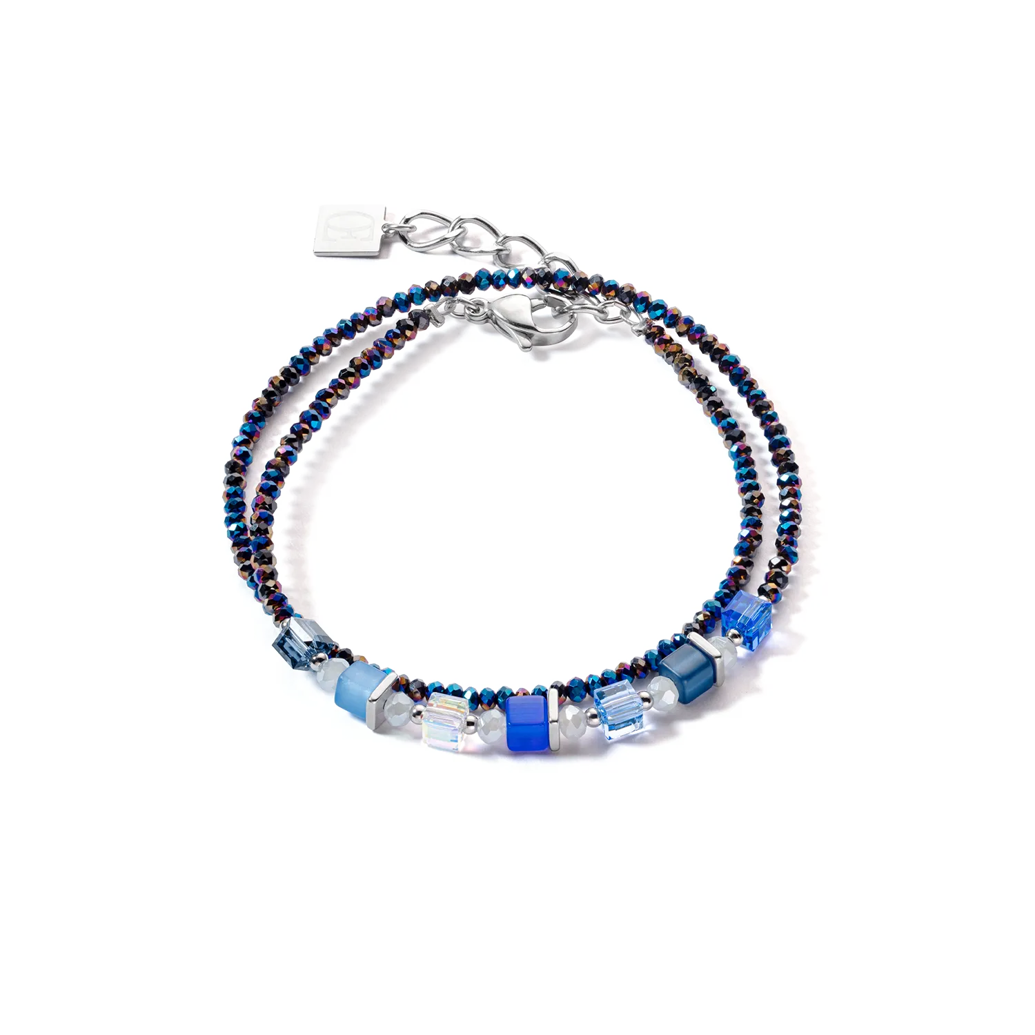 Joyful Colours Wrap bracelet silver blue