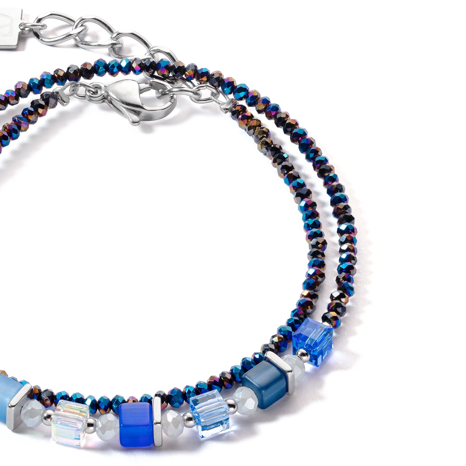 Joyful Colours Wrap bracelet silver blue