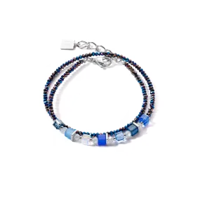 Joyful Colours Wrap bracelet silver blue