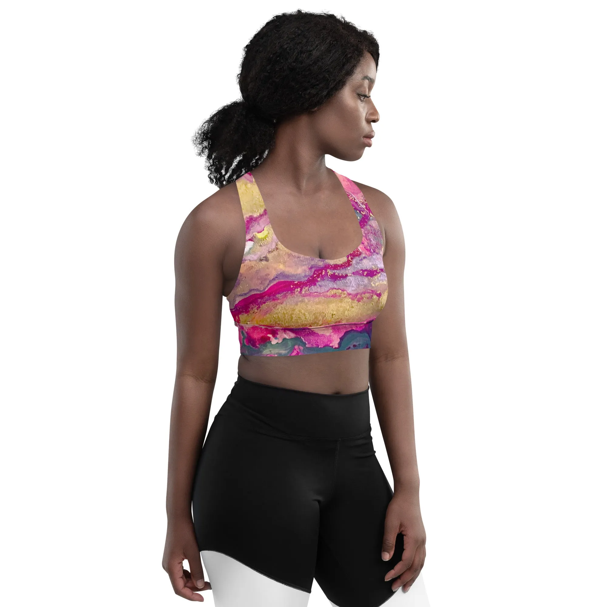 Longline sports bra, Sunrise