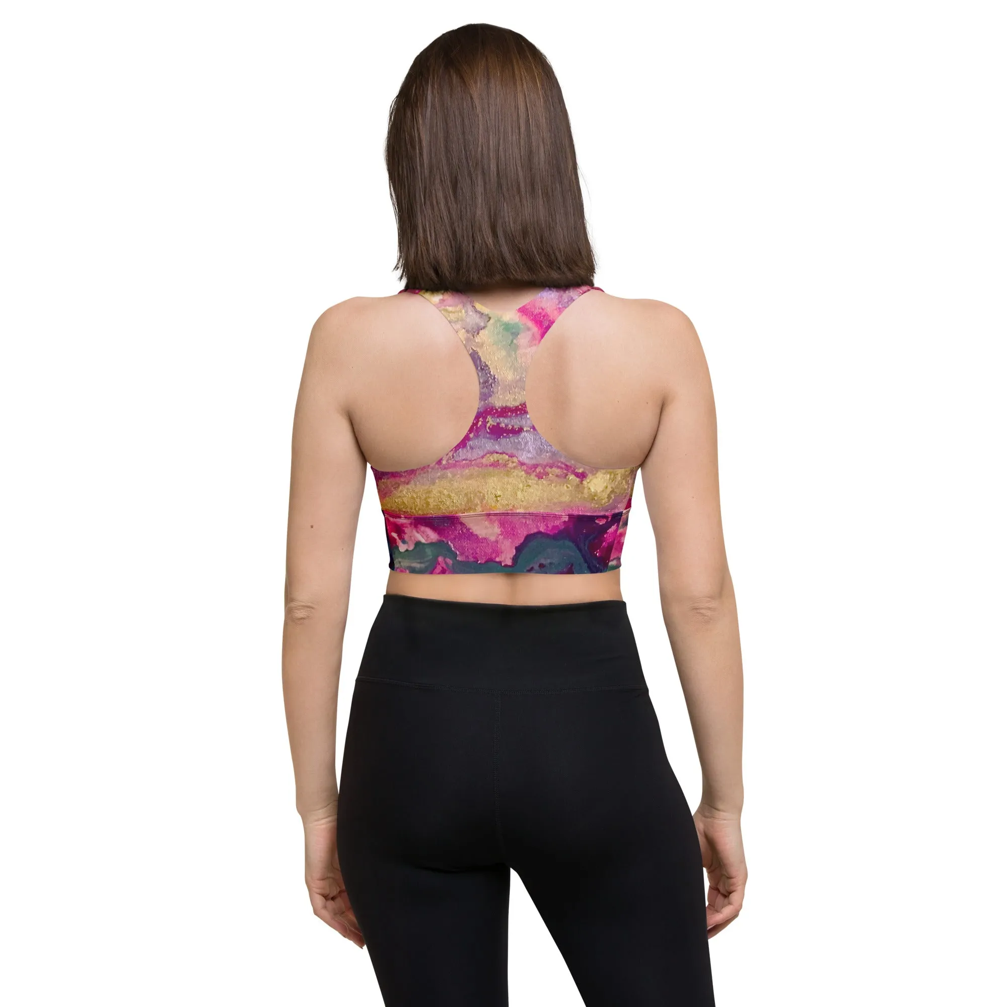 Longline sports bra, Sunrise