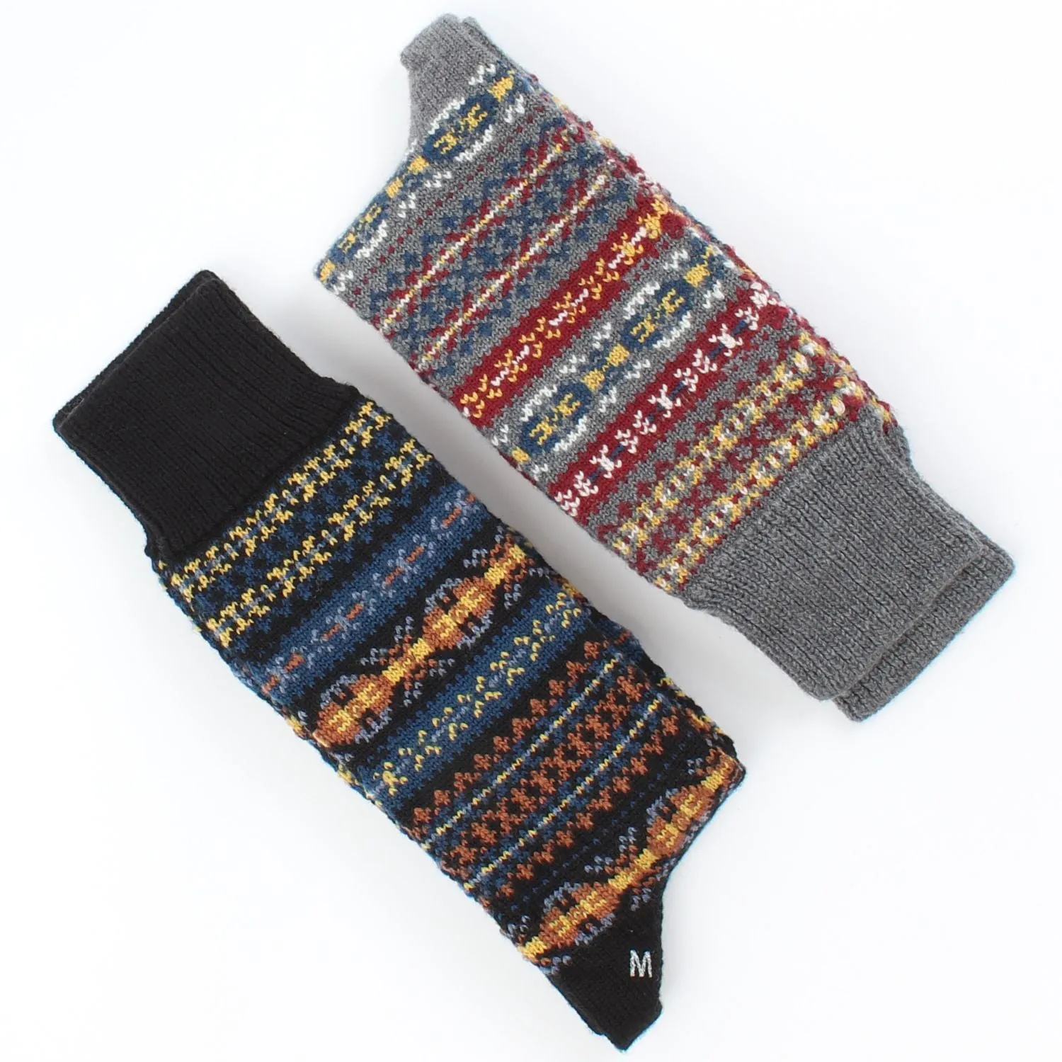 Men's Fair Isle Wool & Cotton Socks