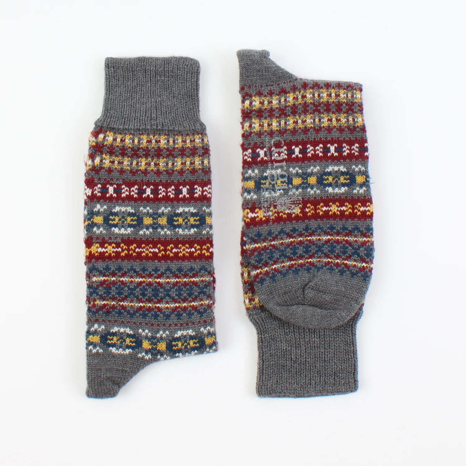 Men's Fair Isle Wool & Cotton Socks