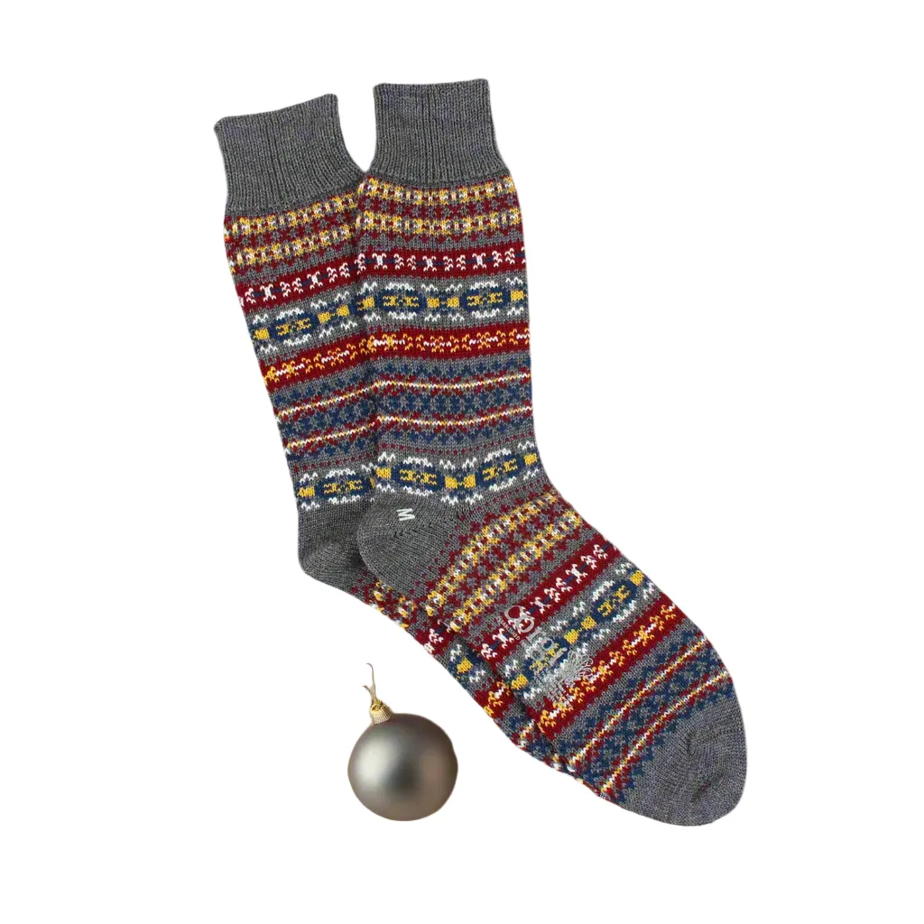 Men's Fair Isle Wool & Cotton Socks