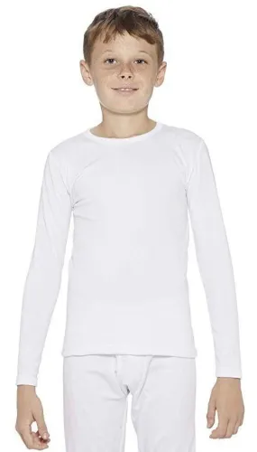 Monte Carlo Pure New Merino Wool Machine Washable Full Sleeves Round Neck Thermal for Boys Off White Color