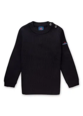 Moussaillon sailor jumper for kids - in blended wool (NAVY)