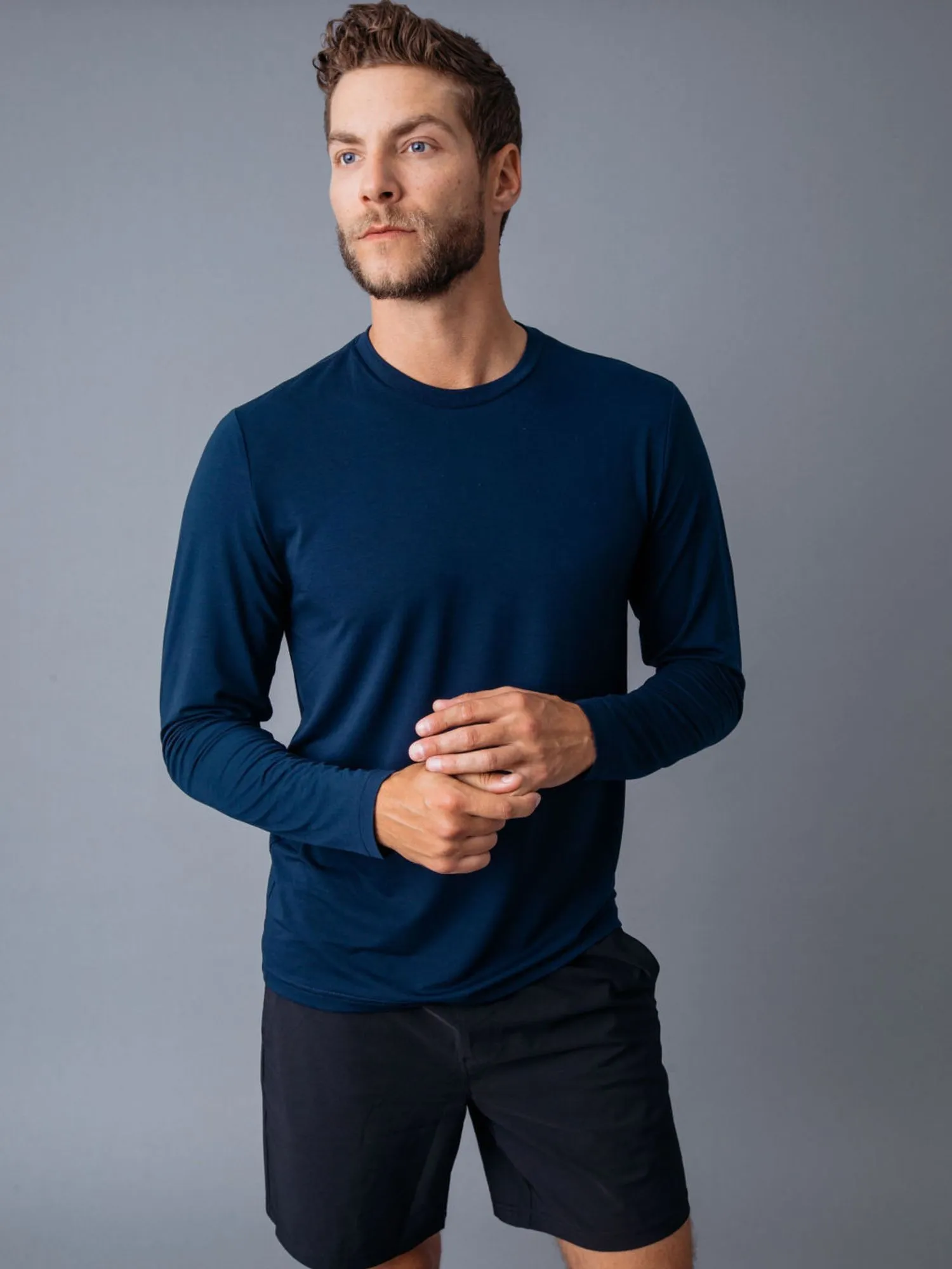 Navy Performance Long Sleeve Crew