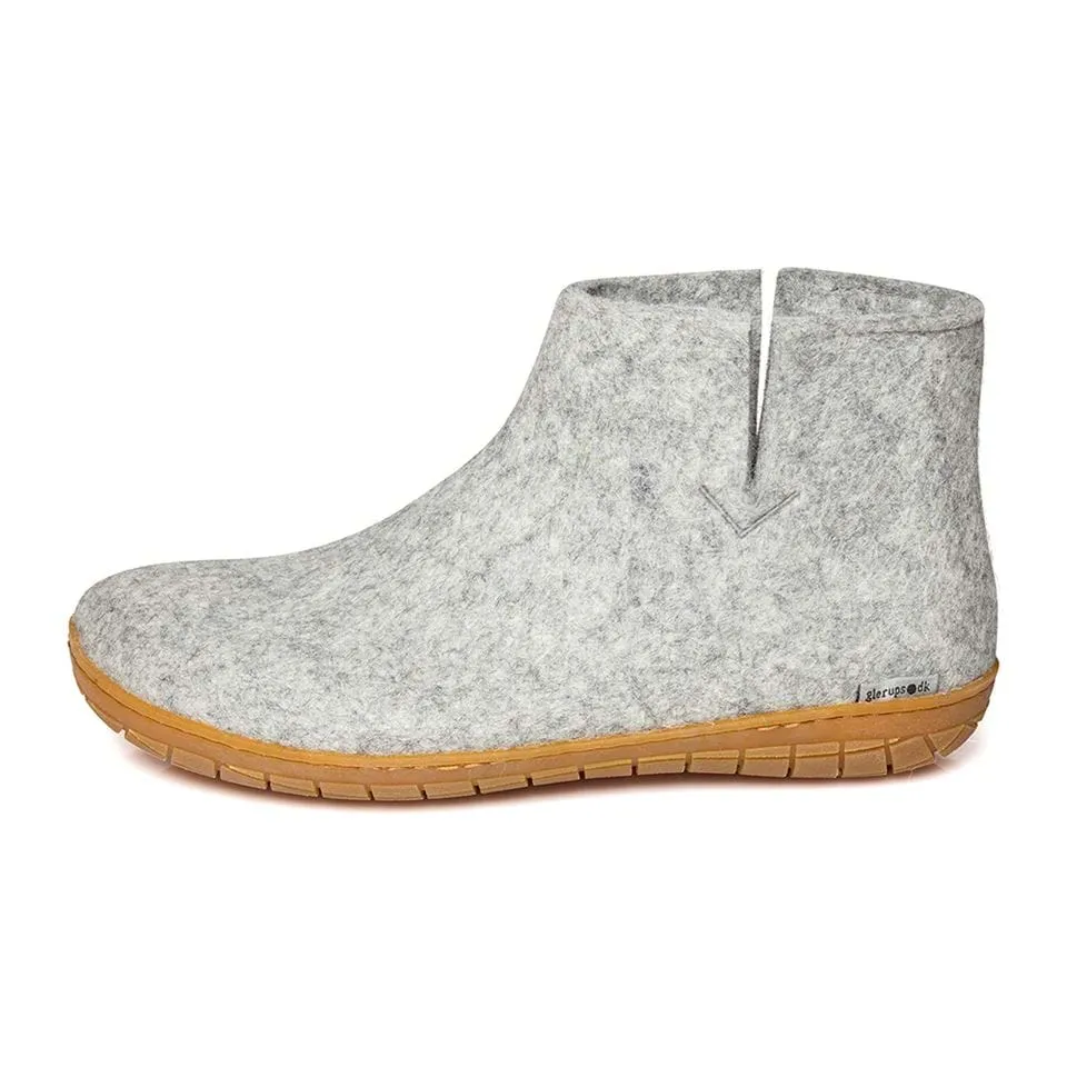 *NEW* Glerups Slipper - Ankle Boot Cut (Natural Rubber Sole)