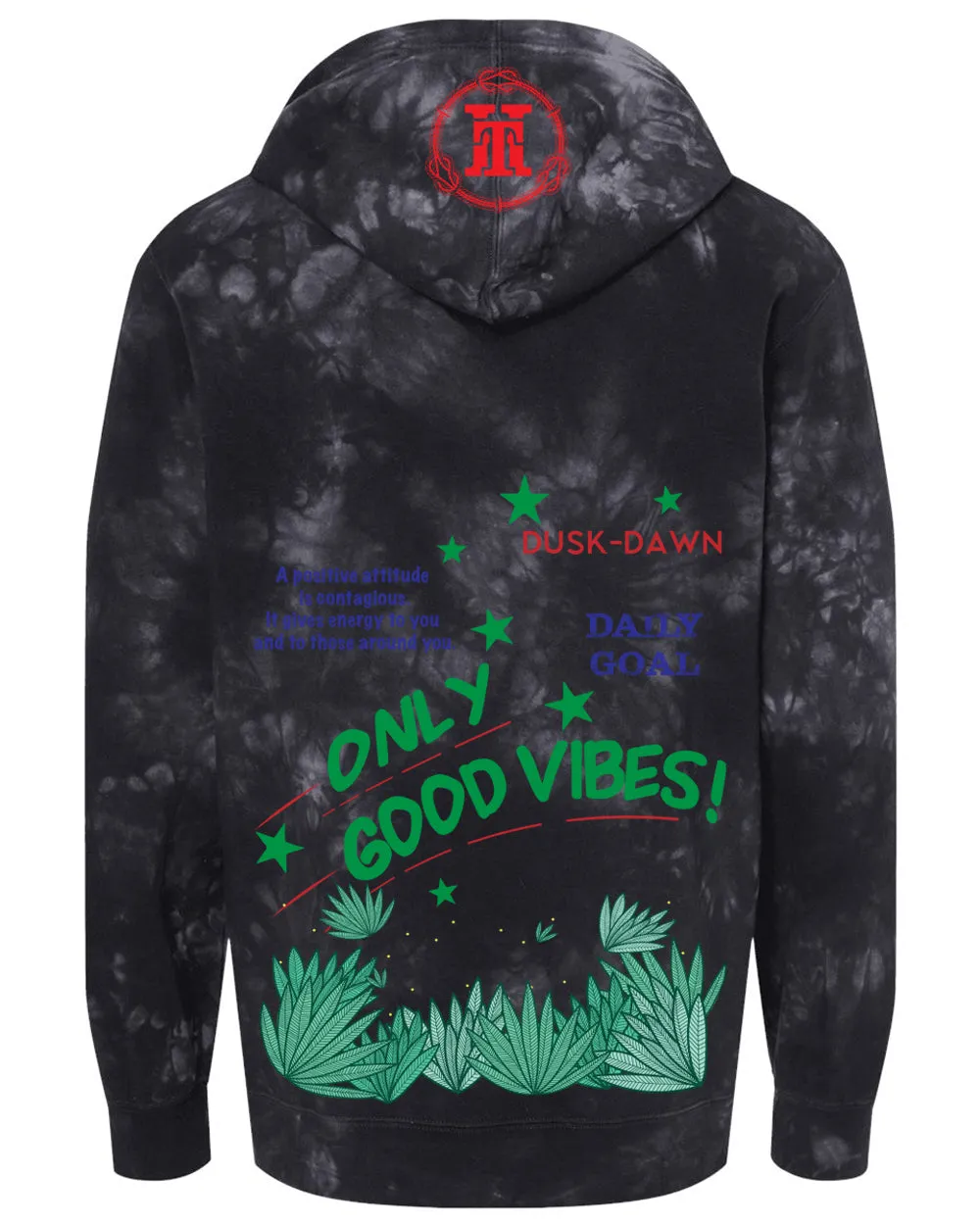 ONLY GOOD VIBES-(Unisex Tie Dye Hoodie)