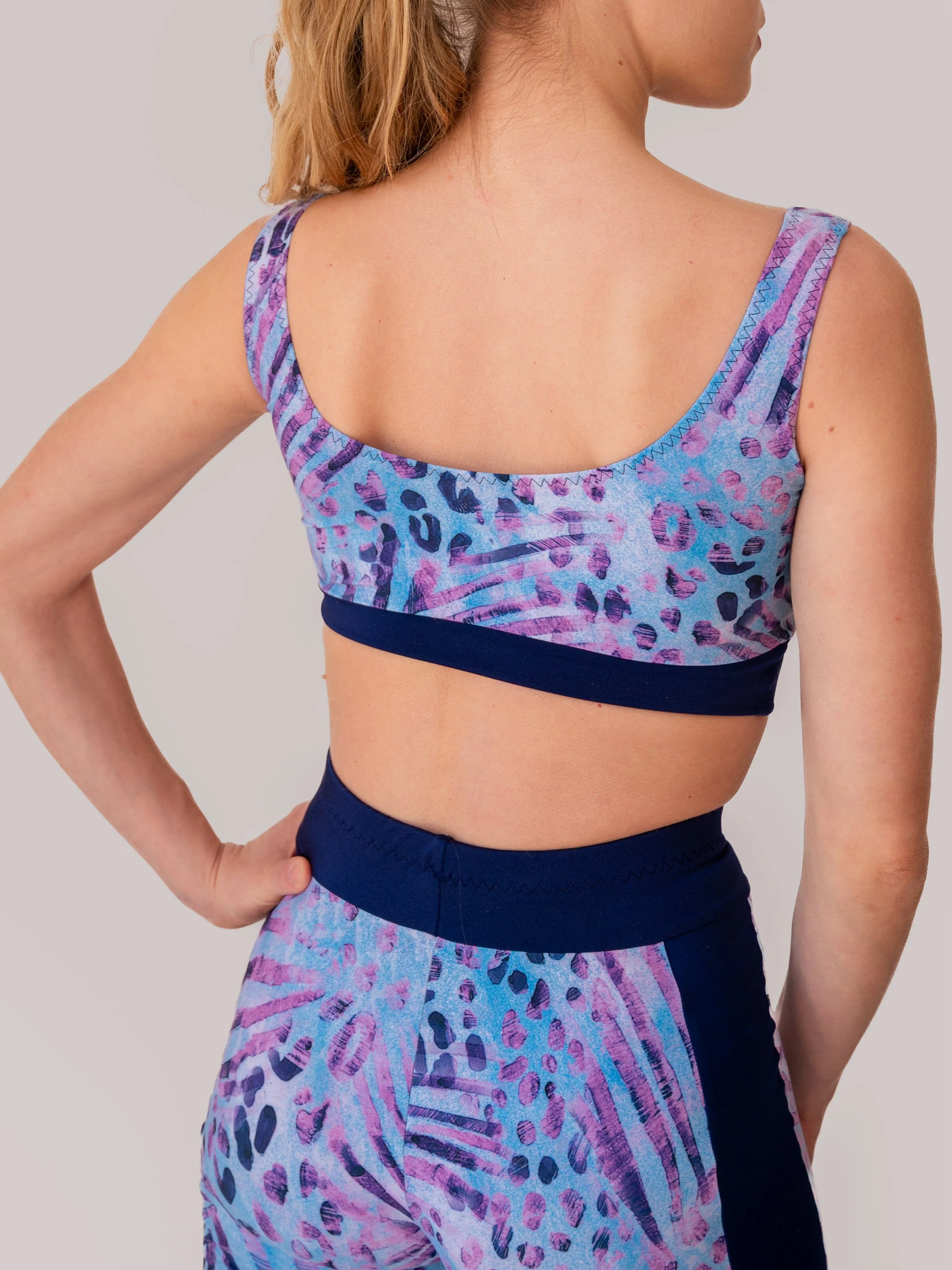 Patterned Blue Bralette Partenope