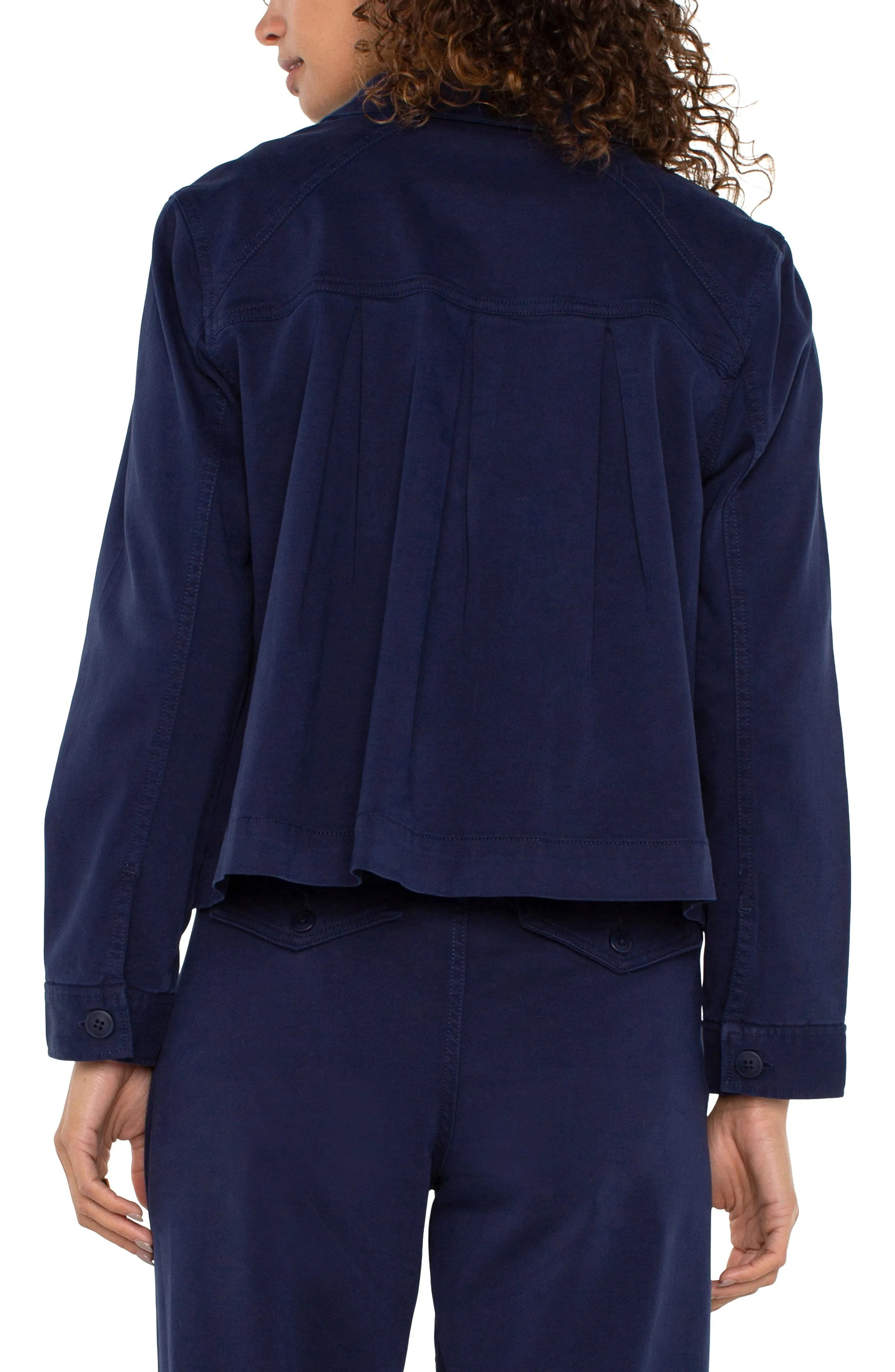 PLEAT BACK CROP JACKET