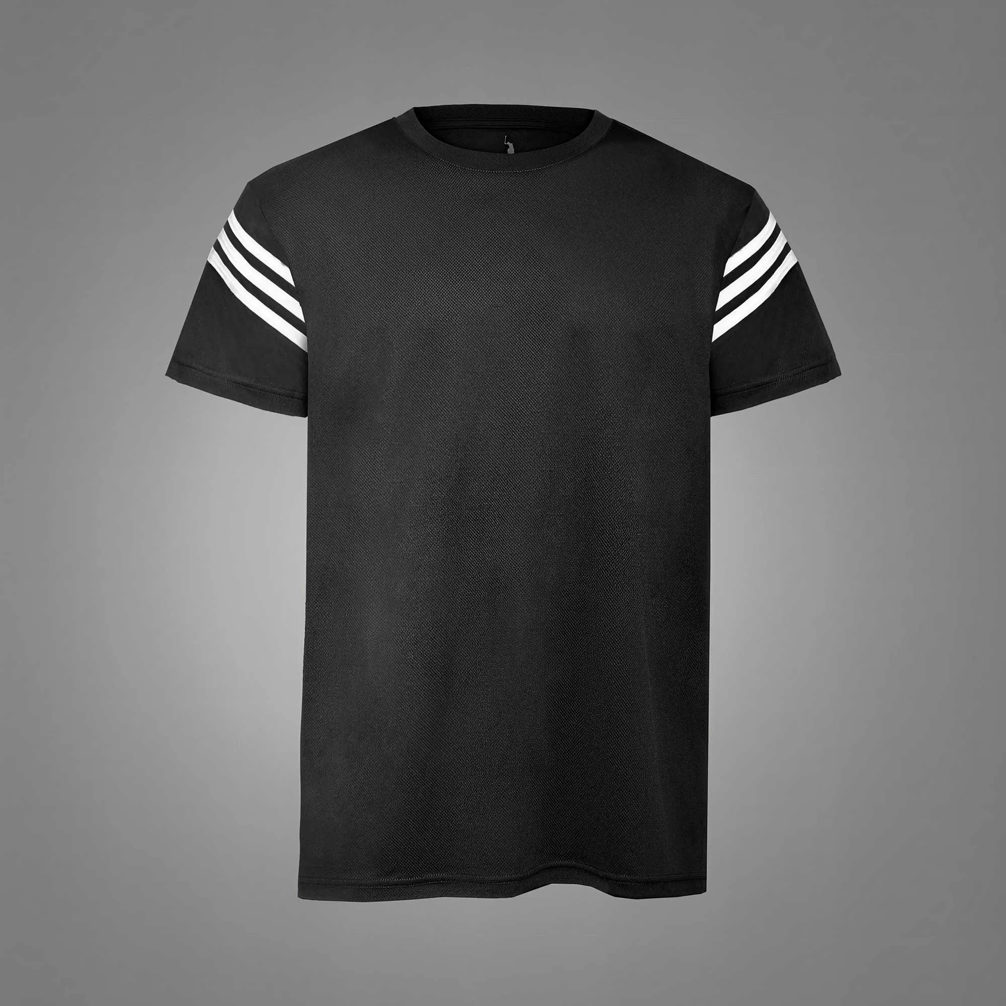 Polo Athletica Men's Shoulder Stripes Activewear Tee Shirt