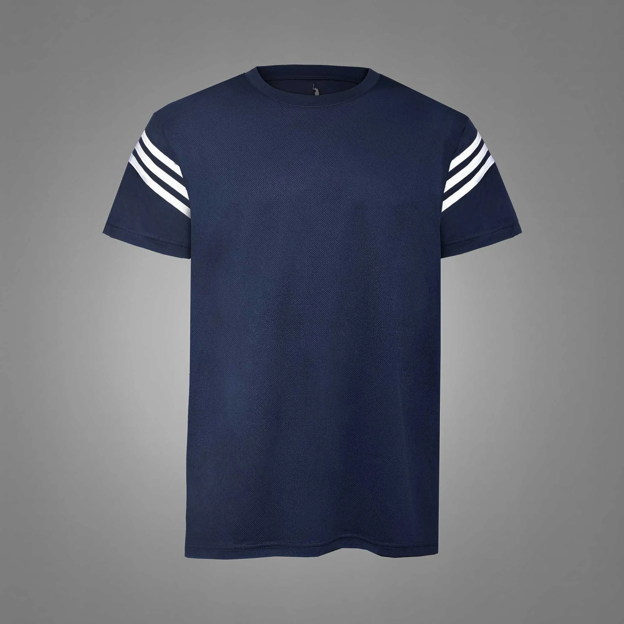 Polo Athletica Men's Shoulder Stripes Activewear Tee Shirt