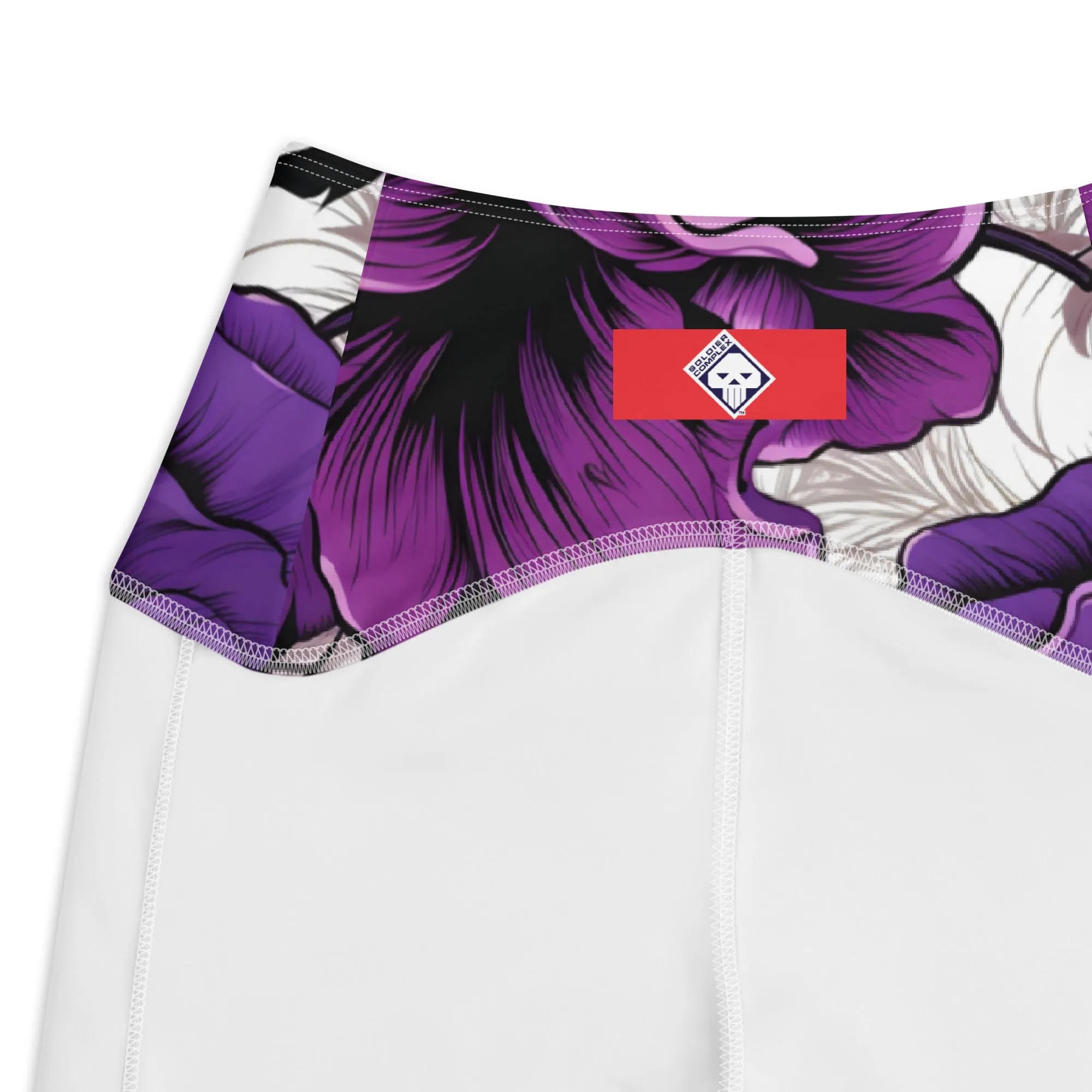 Purple Petals Performance: Women's Running Leggings from Mile After Mile