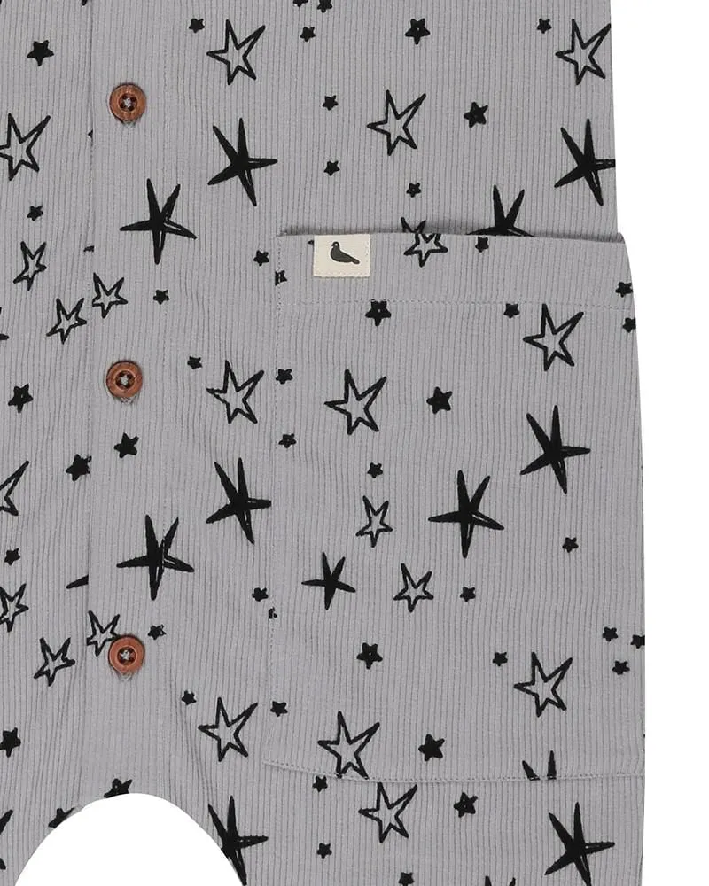 Shortie Dungaree with Star Print