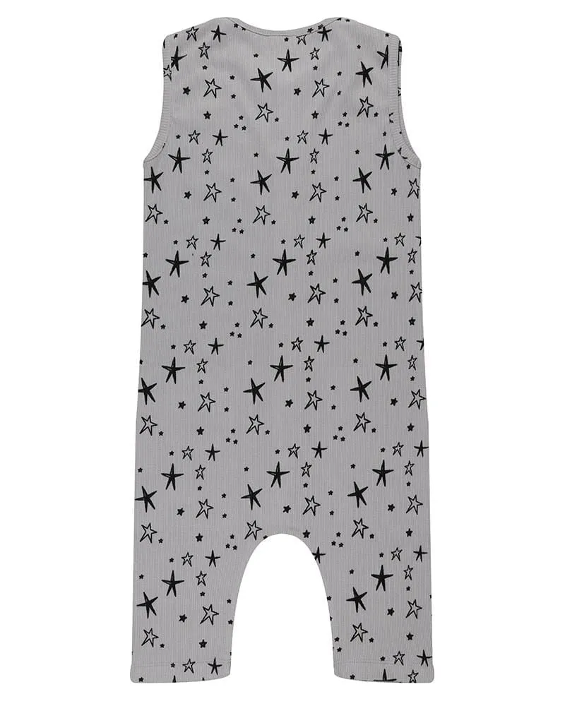 Shortie Dungaree with Star Print