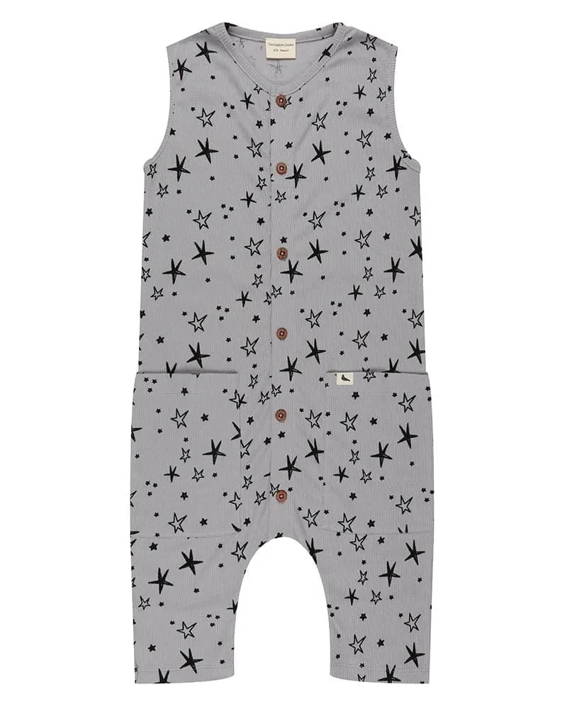 Shortie Dungaree with Star Print