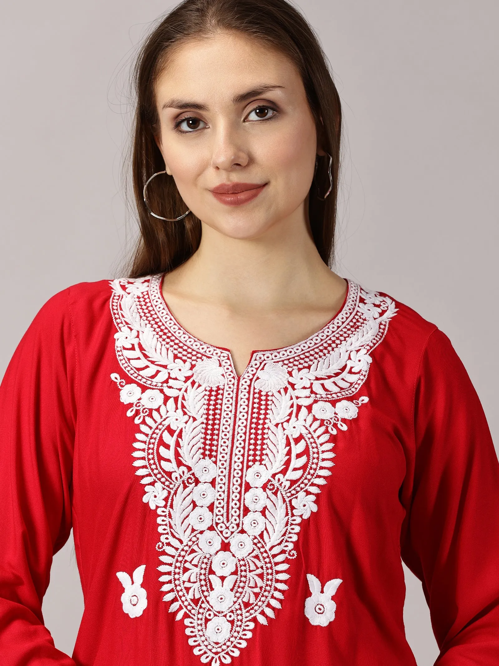 Soft rayon cotton kurti | Embroidered women’s kurti | Traditional ethnic wear