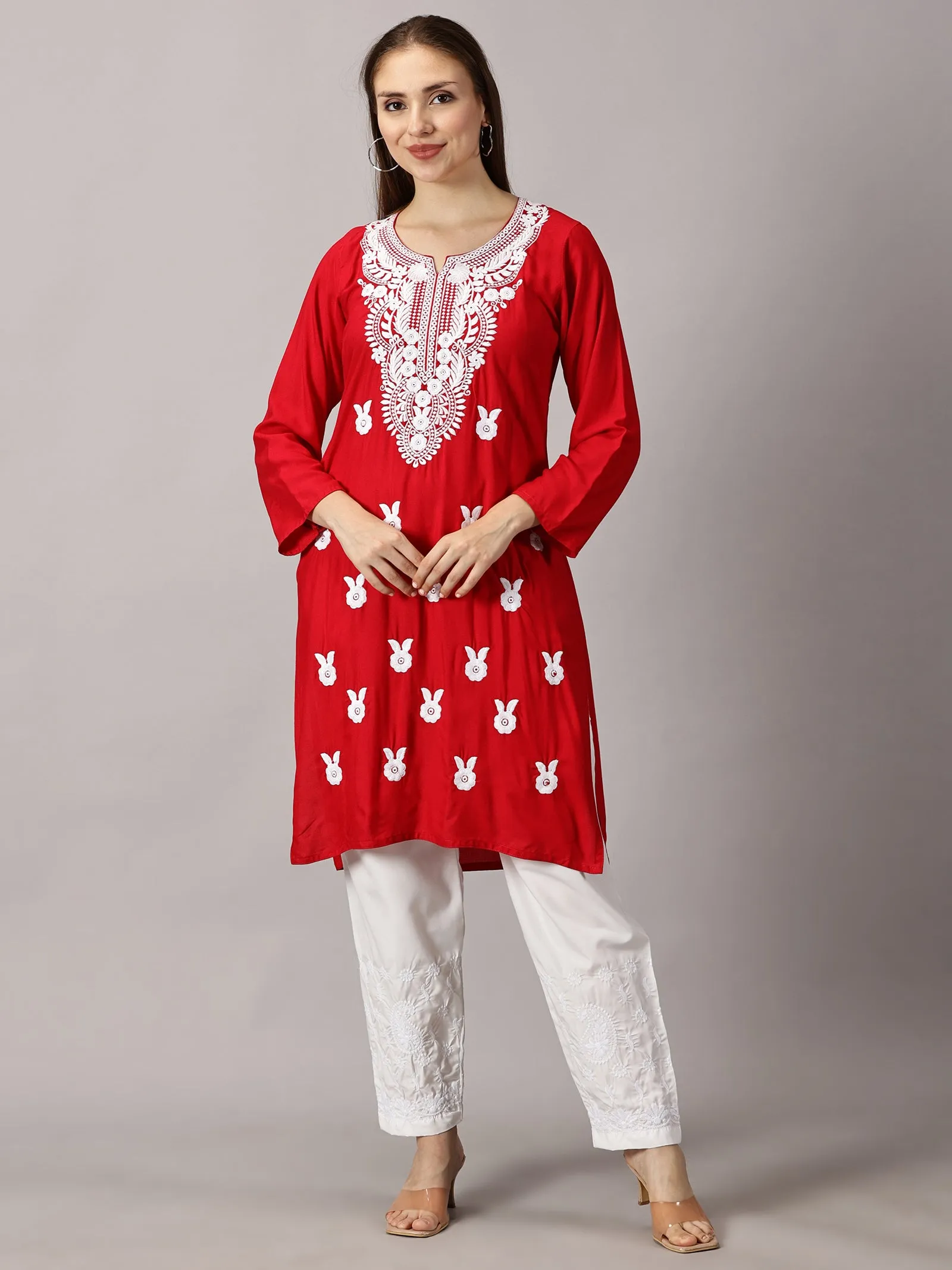 Soft rayon cotton kurti | Embroidered women’s kurti | Traditional ethnic wear