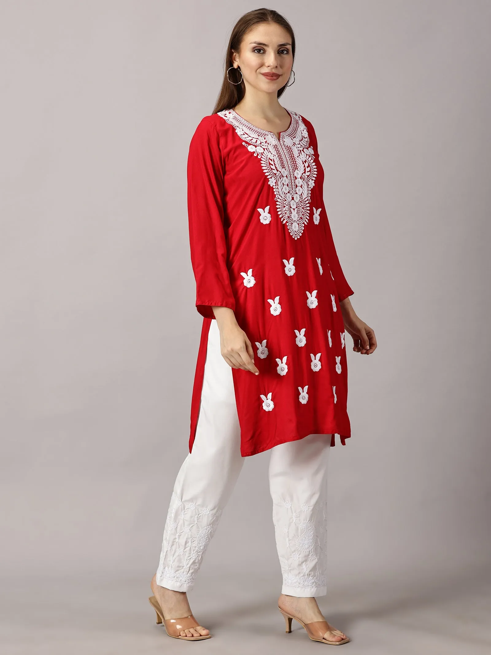 Soft rayon cotton kurti | Embroidered women’s kurti | Traditional ethnic wear