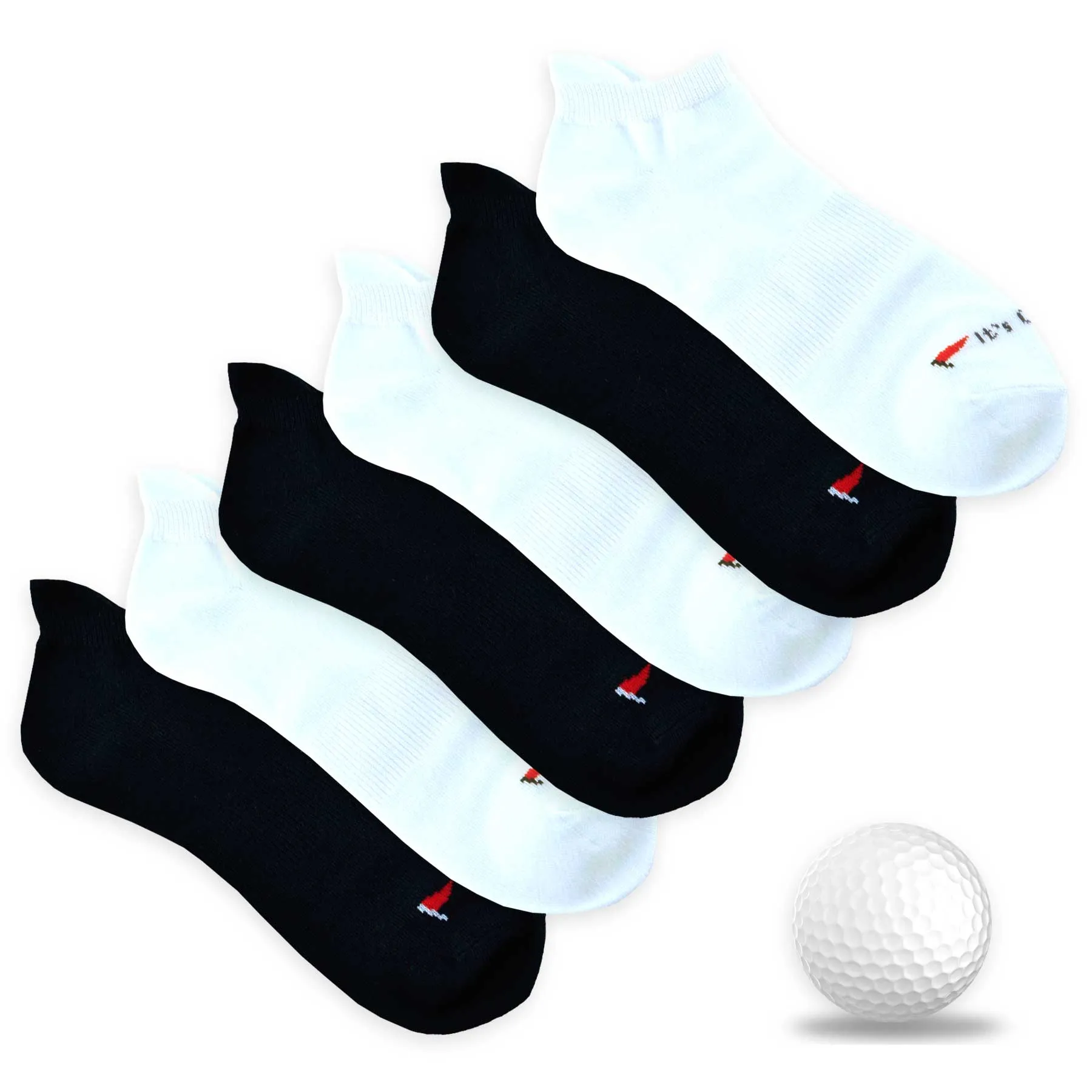 TeeHee Socks Men's Sports Acrylic No Show Golf 6-Pack (50687)