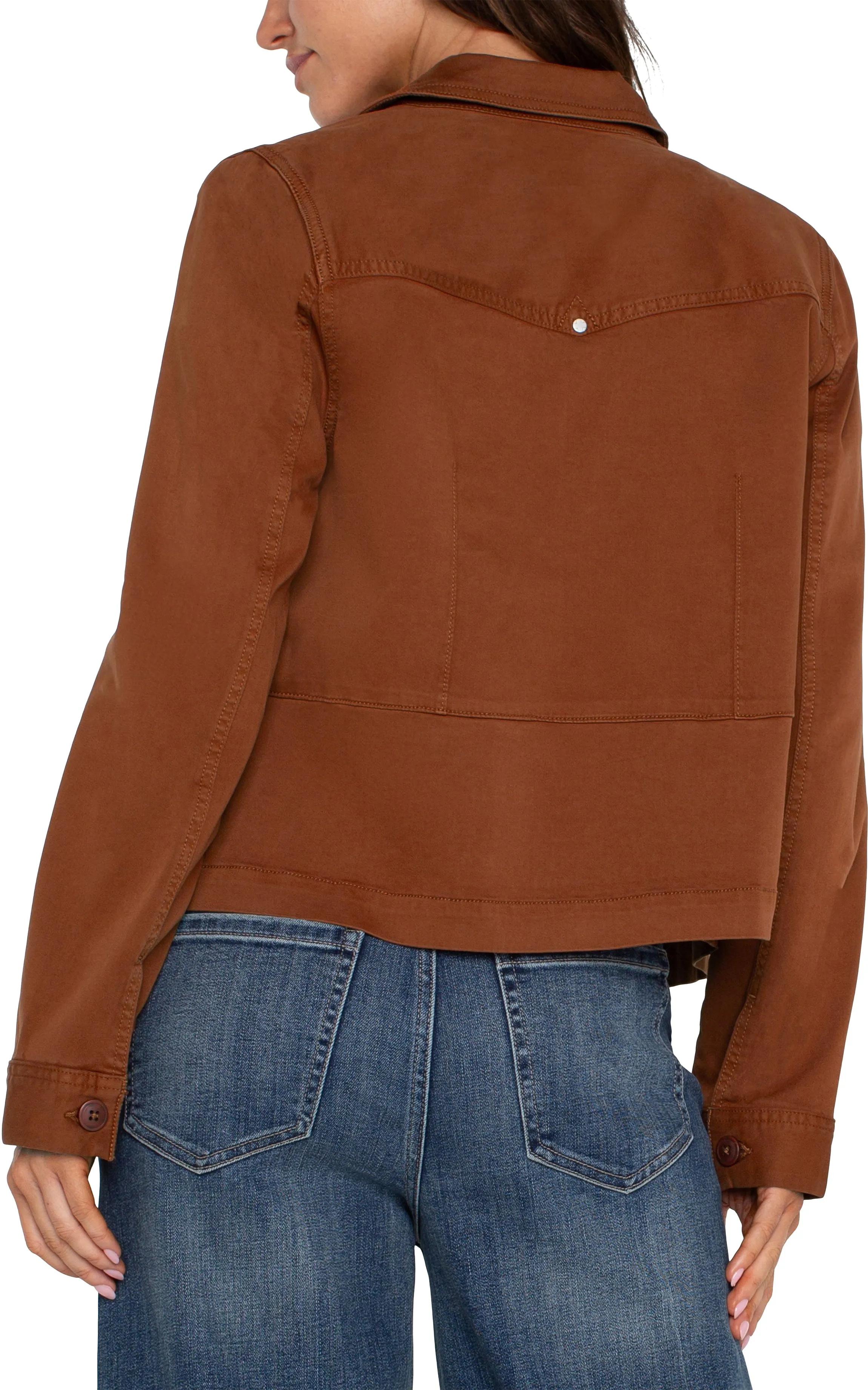 TRUCKER JACKET WITH PEPLUM HEM