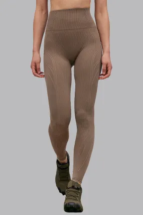 V_FADE SEAMLESS LEGGINGS - Tan Vintage