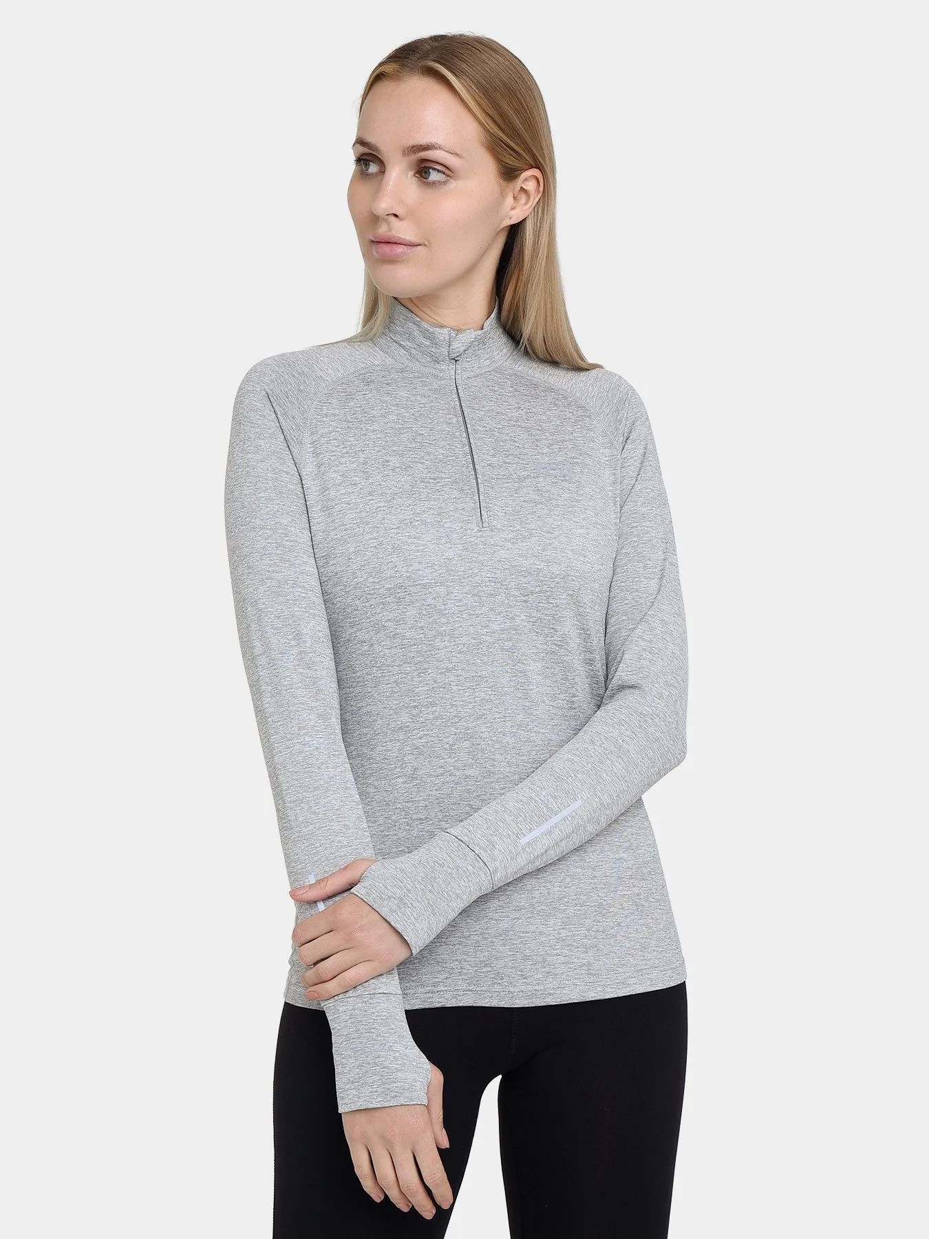 Winter Run Thermal Long Sleeve Running Top For Women With Brushed Inner Fabric